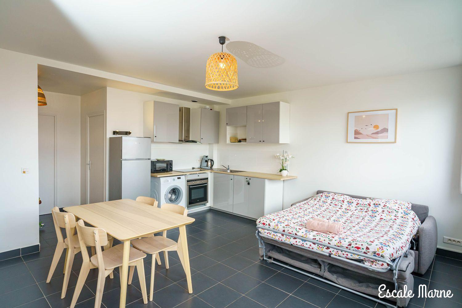 Escale-Marne Fr - 101 - Free Parking - Free Luggage Storage - All Equipped - Linen Included - Washing Machine - Luxury Eve Sleep Mattress 160X200 - 10Mn Walk Metro 8 - Rer A - Panoramic View - From 1 To 4 Guests Мезон-Альфор Экстерьер фото