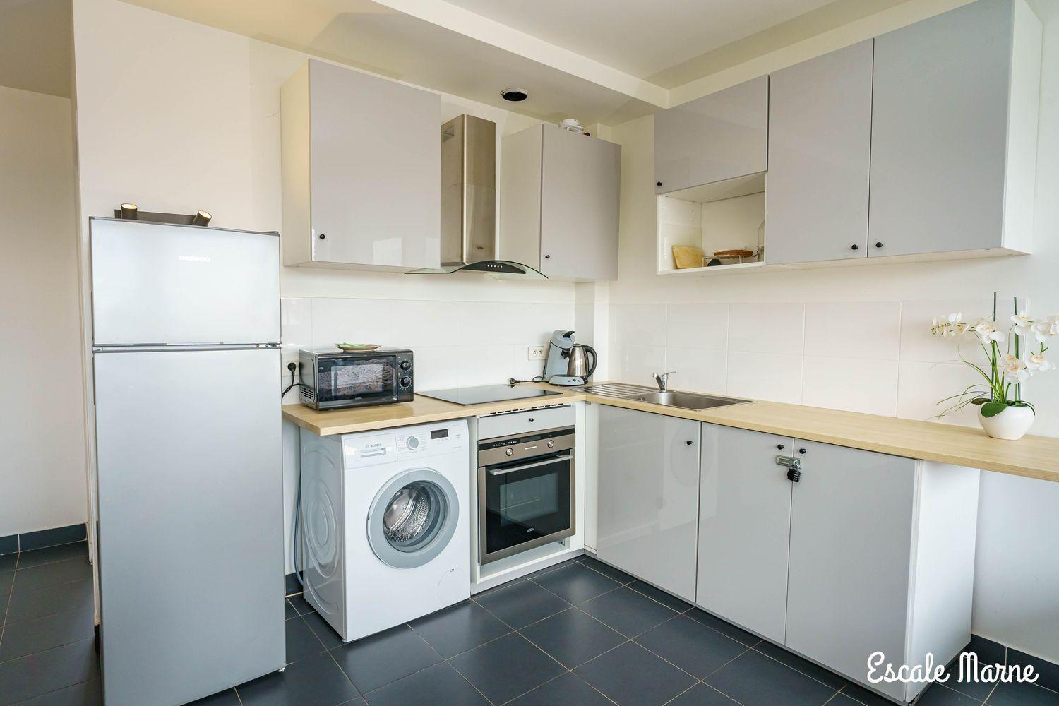 Escale-Marne Fr - 101 - Free Parking - Free Luggage Storage - All Equipped - Linen Included - Washing Machine - Luxury Eve Sleep Mattress 160X200 - 10Mn Walk Metro 8 - Rer A - Panoramic View - From 1 To 4 Guests Мезон-Альфор Экстерьер фото