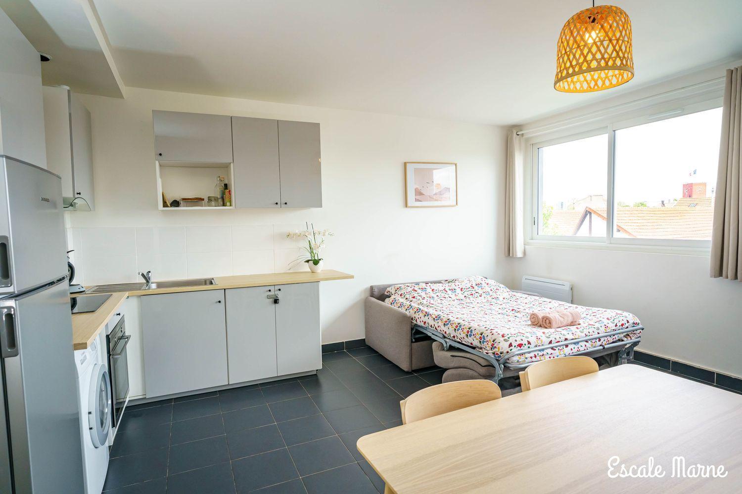 Escale-Marne Fr - 101 - Free Parking - Free Luggage Storage - All Equipped - Linen Included - Washing Machine - Luxury Eve Sleep Mattress 160X200 - 10Mn Walk Metro 8 - Rer A - Panoramic View - From 1 To 4 Guests Мезон-Альфор Экстерьер фото